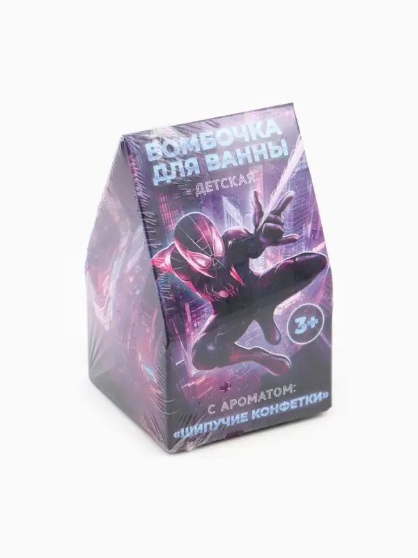 Бомбочка для ванны 40г в коробке, детская, Супергерой