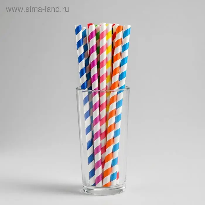 Трубочки для коктейля «Спираль», диаметр 0.8 см, набор 12 шт., МИКС Трубочки для коктейля «Спираль», диаметр 0.8 см, набор 12 шт., МИКС