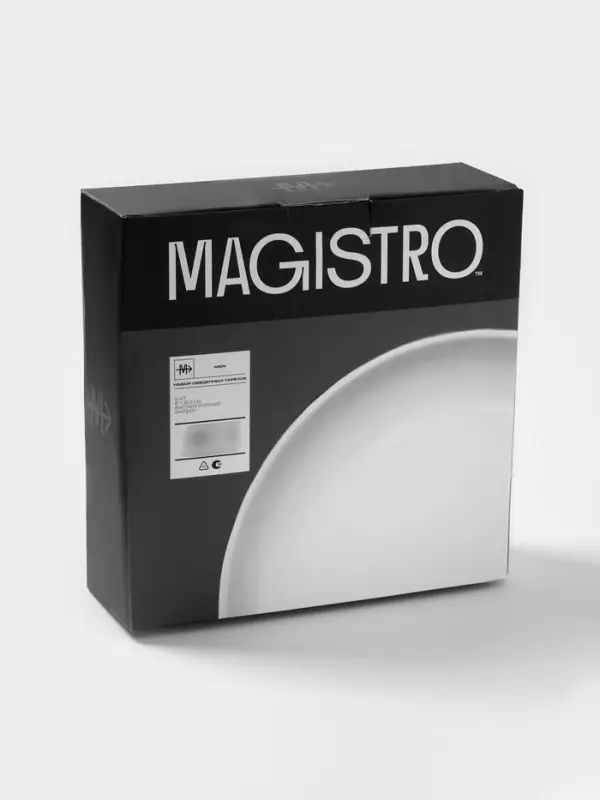 Тарелки Magistro Mien, d=26.3 см, набор 6 шт., фарфор, белые