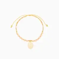 Браслет "Лила" длина 16 см, цв. белый, золотистый Браслет "Лила" длина 16 см, цв. белый, золотистый