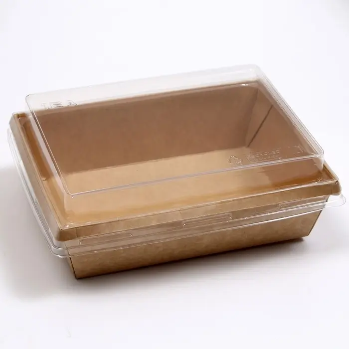 Салатник с купольной крышкой, крафт, 16 х 12 х 6,5 см, 0,5 л Салатник с купольной крышкой, крафт, 16 х 12 х 6,5 см, 0,5 л