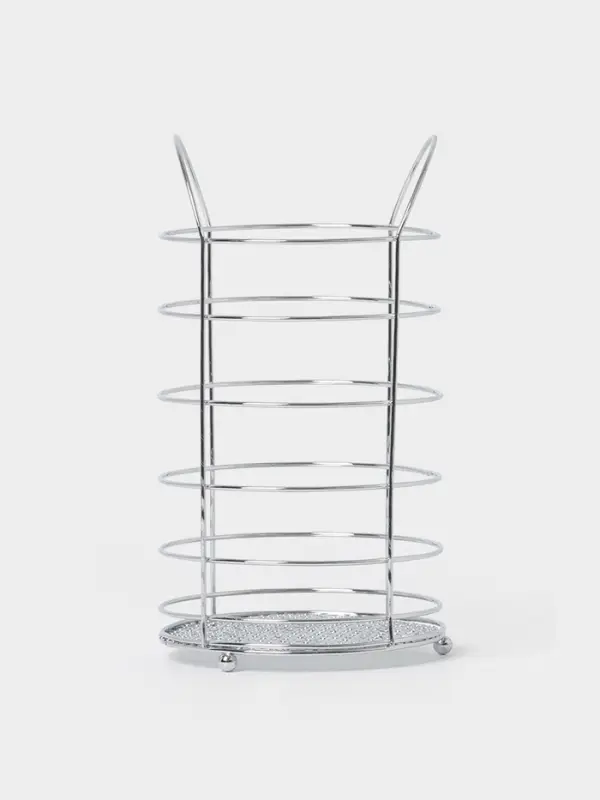 Сушилка для столовых приборов Доляна, 10&times;10&times;18 см, хромированная