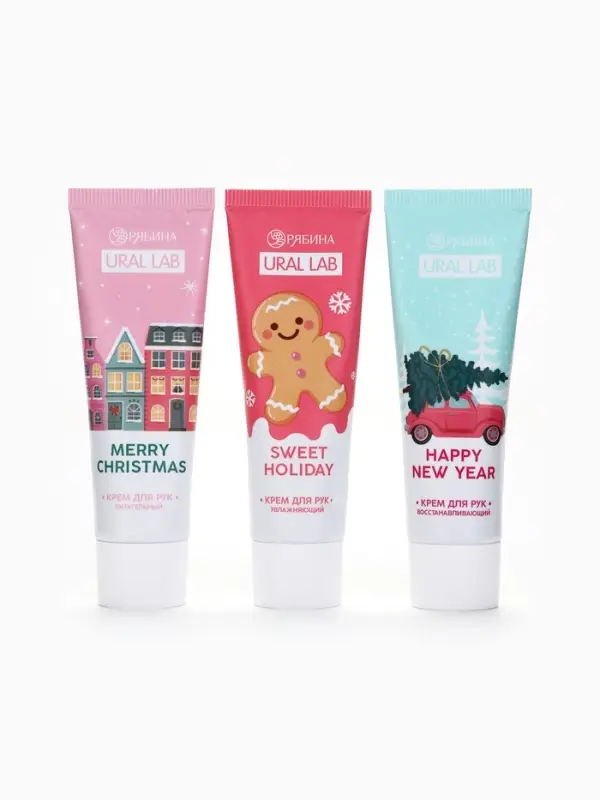 Крем для рук, набор 3 шт х 30 мл, нежная забота, URAL LAB