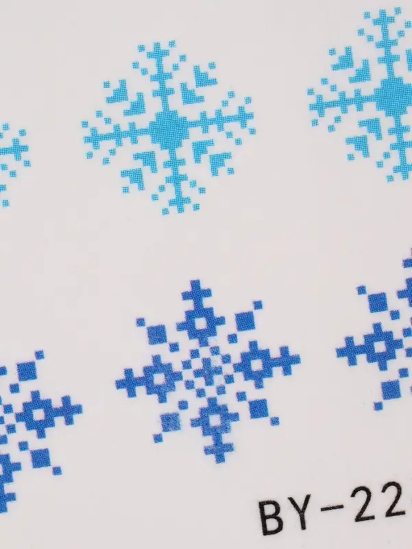 Слайдеры для ногтей «Снежинки», голубые, синие Слайдеры для ногтей «Снежинки», голубые, синие