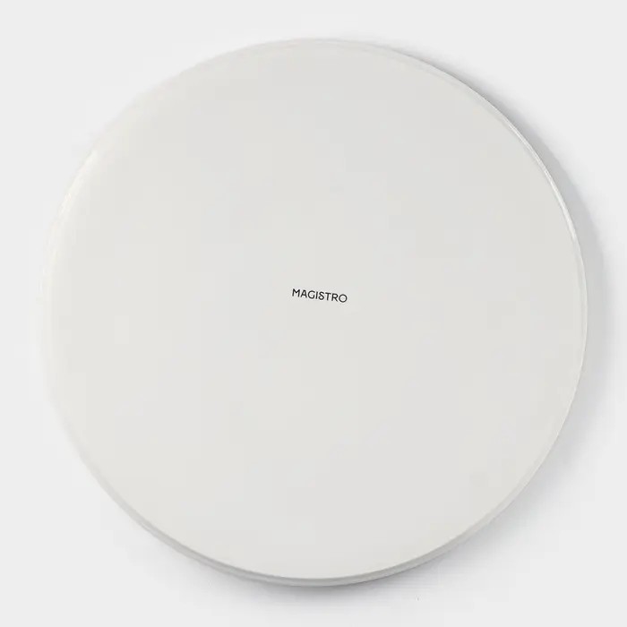 Тарелка с бортиком Magistro &laquo;Церера&raquo;, d=25.5 см, фарфор, белая