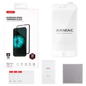 Защитное стекло для iPhone 7/8 3D ANMAC белое Арт. 1137119