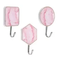 VETTA Крючки самоклеящиеся "Красный мрамор", 2шт., пластик, металл