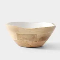 Салатник &laquo;Лимоны&raquo;, 23&times;23&times;10.5 см, дерево манго