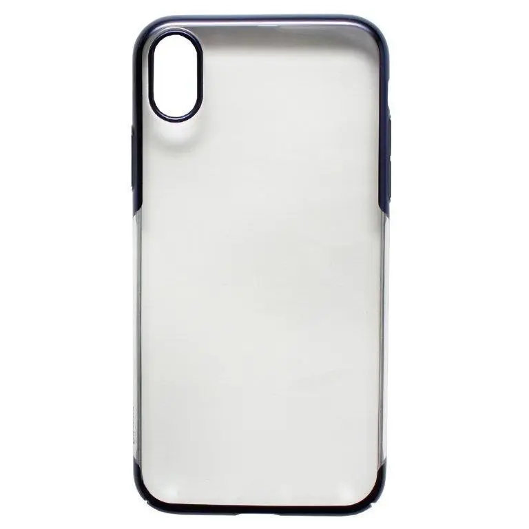 Чехол Iph XS Max Baseus Glitter Case с рамкой синий Чехол Iph XS Max Baseus Glitter Case с рамкой синий