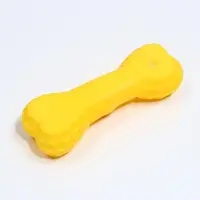 Игрушка для собак &laquo;Кость с портретом&raquo;, 15 см, пищащая, жёлтая