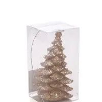 Ёлочная игрушка &laquo;Ёлка&raquo; 12&times;6 см, подвеска, от батареек LR1130&times;3, свечение тёплое белое