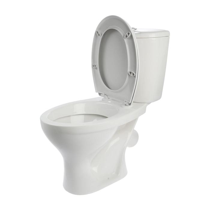 Унитаз компакт ЛЗСФ Унитаз компакт ЛЗСФ "Оптима Стандарт", нижняя подводка, сиденье, кнопка хром