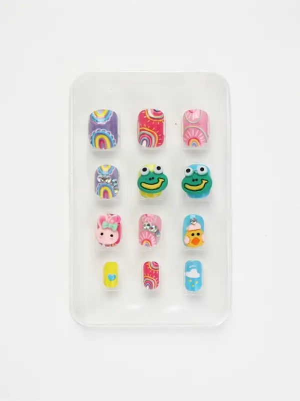 Детские накладные ногти &laquo;Утёнок&raquo;, 12 шт.