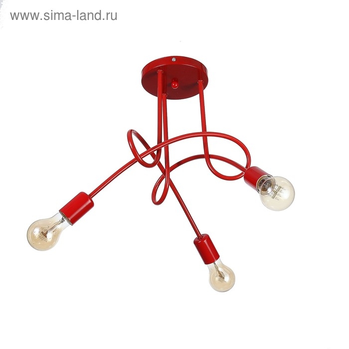 Светильник Светильник "Узел" красный 3x40W E27 85x85x40 см