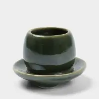 Соусник &laquo;Чашка&raquo;, 8.5&times;8.5&times;6 см, керамика, зелёный