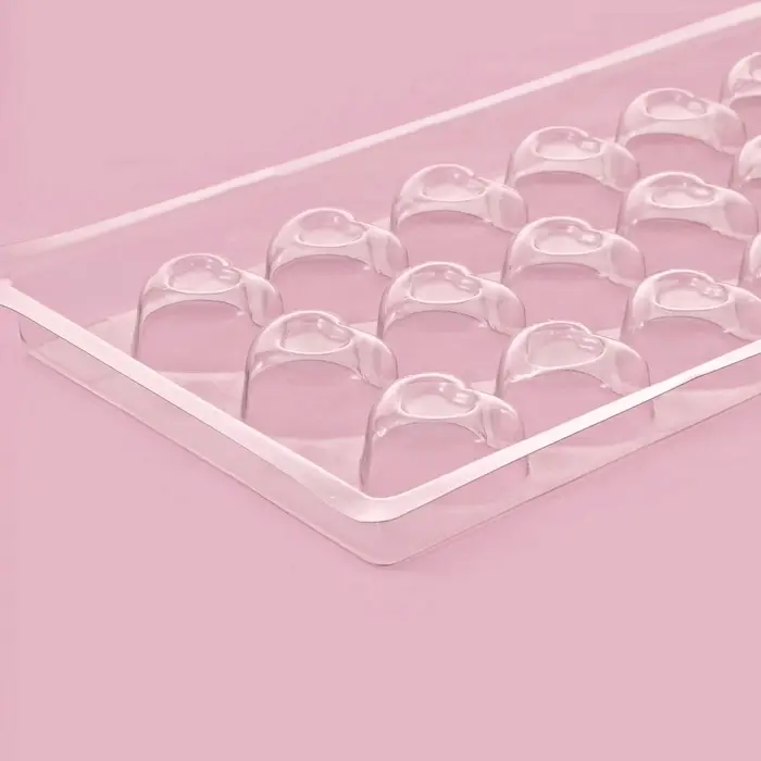 Форма для шоколада и конфет «Сердца», 18 ячеек, 22×11 см, прозрачная