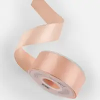 Лента атласная TEIRA, двухсторонняя, 38 мм, 25&plusmn;1 м, бежевая №0714