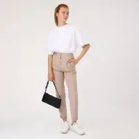 Сумка женская багет на молнии, 27&times;5&times;13 см, чёрная