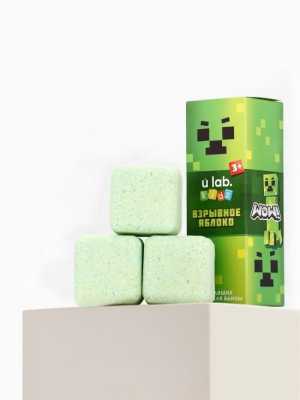 Бомбочки для ванны «Кубики», набор 3 шт x 70 г, аромат взрывное яблоко, URAL LAB Бомбочки для ванны «Кубики», набор 3 шт x 70 г, аромат взрывное яблоко, URAL LAB