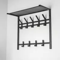 Вешалка с полкой 2-х ярусная &laquo;Торонто 22&raquo;, 67&times;27&times;58.5 см, графит