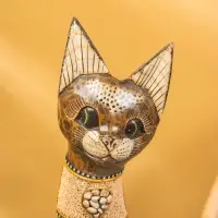 Сувенир «Кошка», 60×14×6 см, дерево, коричневый, МИКС