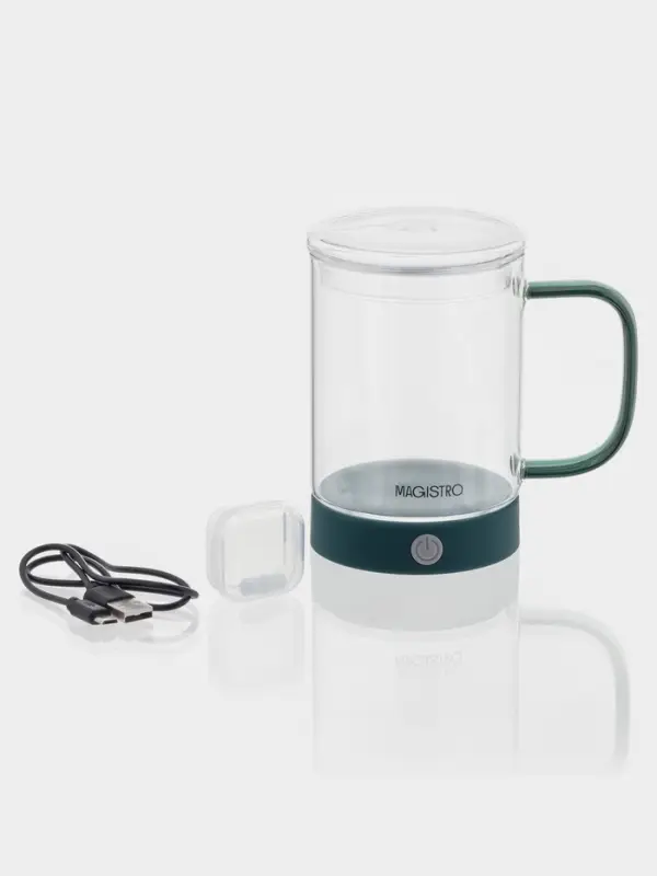 Кружка - мешалка Magistro &laquo;Слот&raquo;, 400 мл, 11.5&times;8&times;12.2 см, стекло, прозрачная