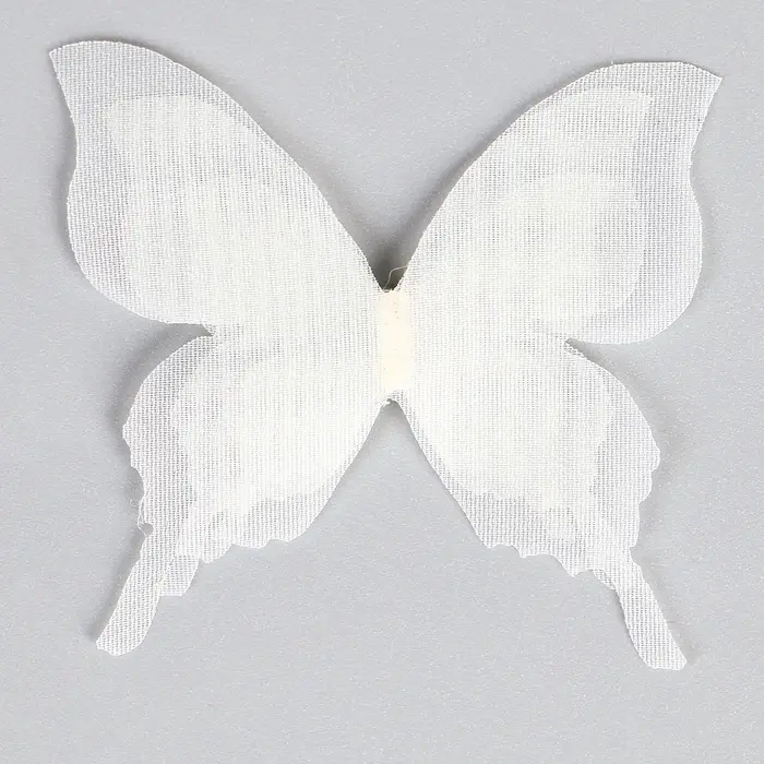 Декор для творчества &laquo;Бабочка&raquo;, трёхслойный, набор 12 шт., размер 1 шт. &mdash; 5&times;4.5 см, цвет молочный