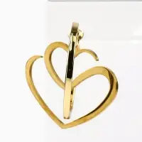 Серьги кольца с подвесом сердцем &laquo;Для нежного образа&raquo;, 3 см