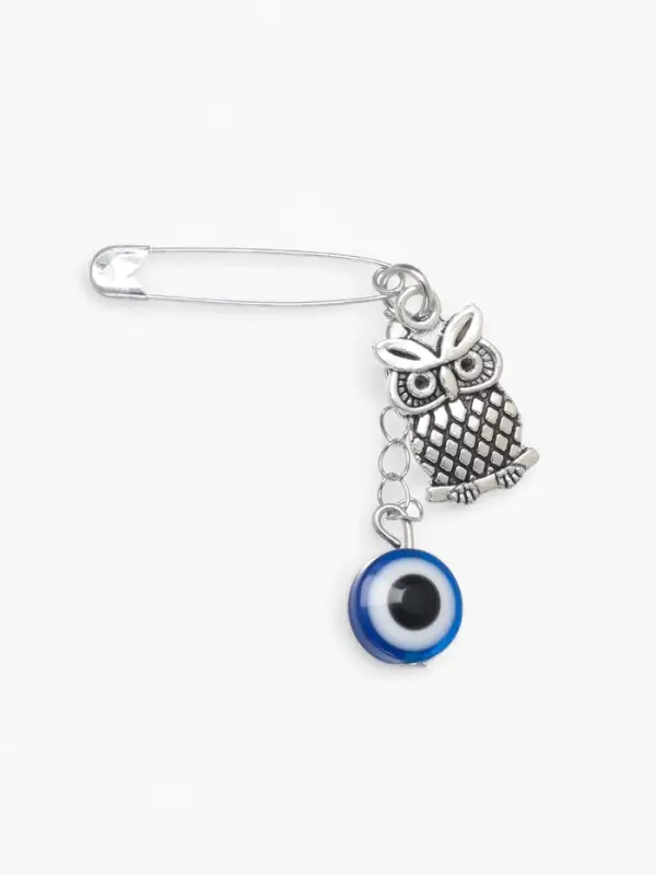 Булавка-оберег &laquo;Удачи на дороге&raquo;, 6 см, синяя в серебре