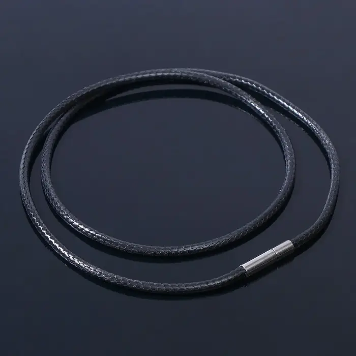 Корейская вощёная нить, 55 см, d=3 мм, цвет чёрный Корейская вощёная нить, 55 см, d=3 мм, цвет чёрный