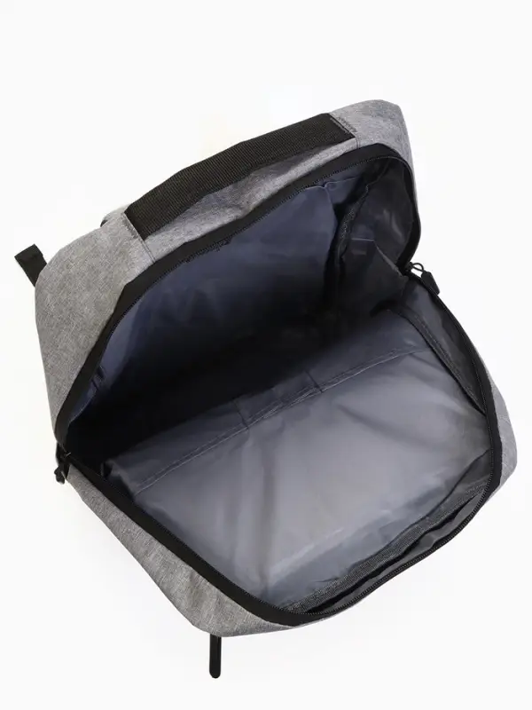 Рюкзак городской на молнии, с USB, 4 кармана, размер 30&times;12&times;43 см, серый