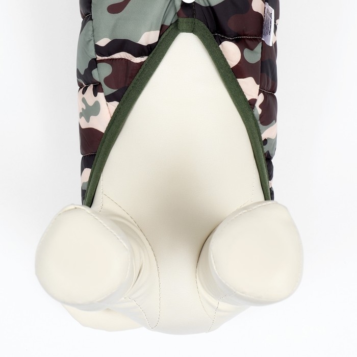 Куртка для собак  Куртка для собак "Боец" с капюшоном, размер S (ДС 25, ОГ 34 см), камуфляж