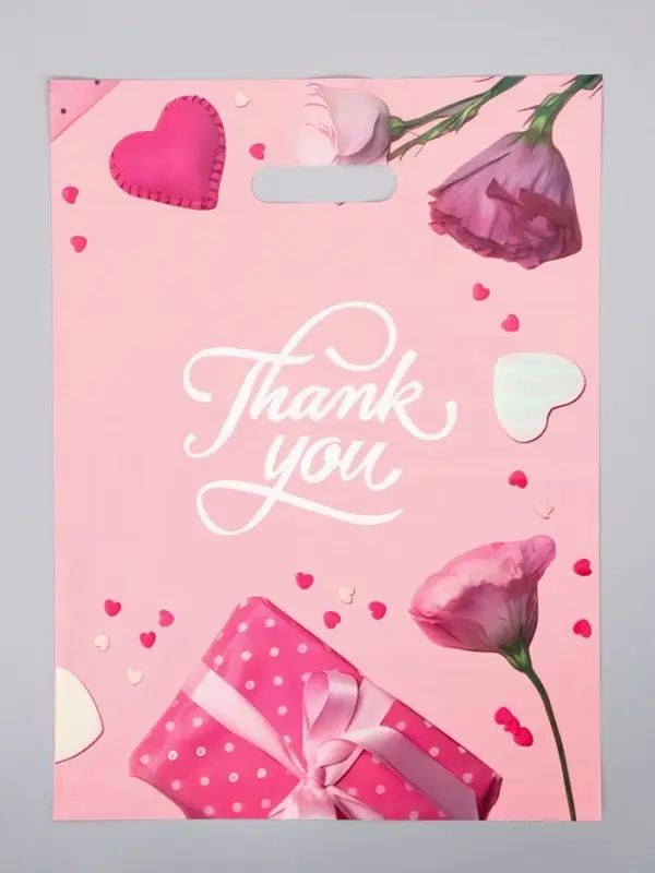 Пакет полиэтиленовый с вырубной ручкой "Бант" 30 х 40 см 60 мкм