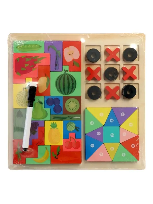 Деревянный  пазл Тетрис 3 в 1