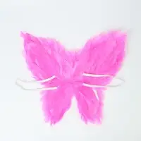 Крылья бабочки из пера, цвет розовый 45*45