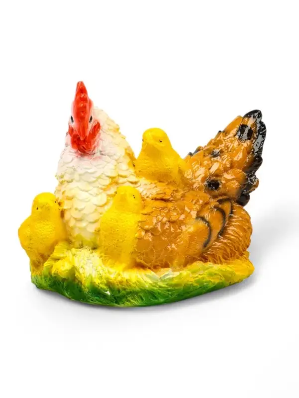 Садовая фигура из гипса &laquo;Курица наседка с цыплятами&raquo;, 27&times;20&times;21 см