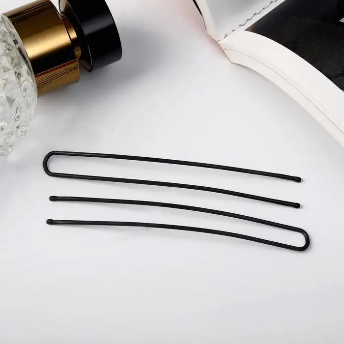 Шпильки для волос &laquo;Народная&raquo;, 8.5 см, набор 10 шт., чёрные