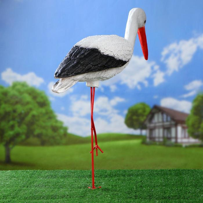 Садовая фигура  Садовая фигура "Аист" большой 85×65×22см