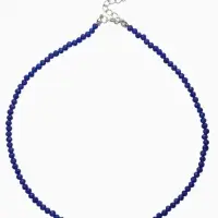 Чокер из бисера &laquo;Хрусталь&raquo;, синий в серебре, 36 см + 5 см доп, цепочка