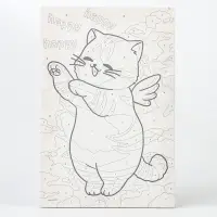 Картина по номерам для детей на холсте с подрамником &laquo;Счастливый котик&raquo;, 20&times;30 см