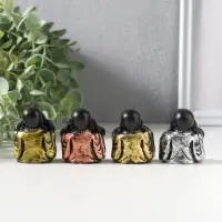 Сувенир полистоун "Хотей - не слышу, не вижу, не скажу" набор 4 шт 4,2х3,5х5,5 см