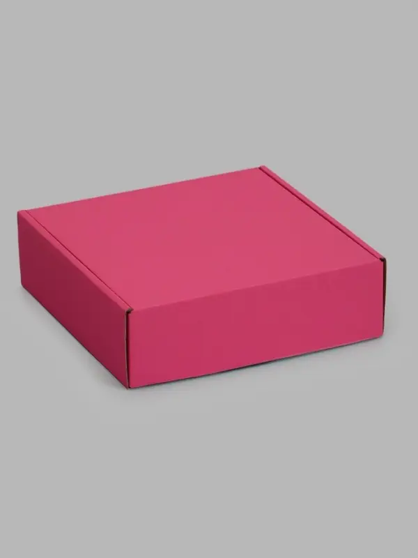 Коробка самосборная, розовая, 24 х 24 х 7,5 см
