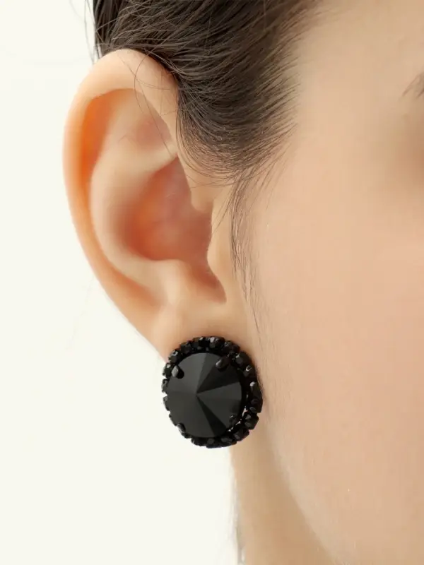 Набор 2 предмета: серьги, колье &laquo;Вернисаж&raquo;, круг ажурный, чёрный, 35 см