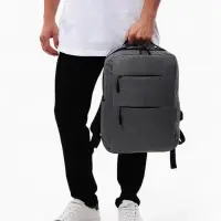 Рюкзак городской на молнии, с USB, 4 кармана, размер 30&times;12&times;43 см, серый