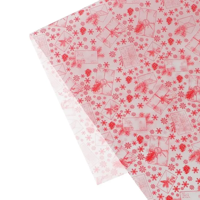 Бумага упаковочная тишью «Почта», 50 х 66 см