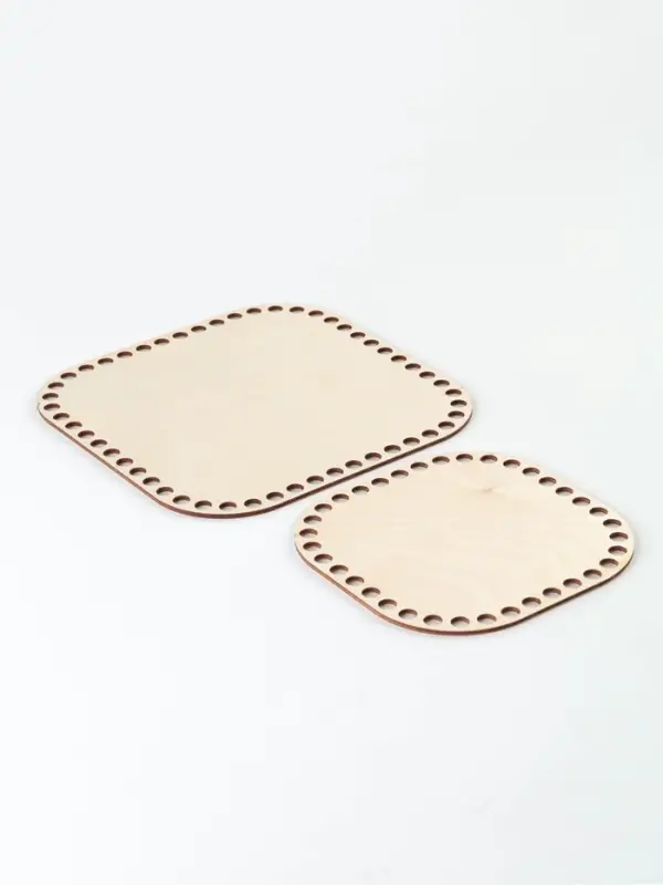 Донышки для вязания, квадрат, 2 шт., малый 15&times;15 см, большой 20&times;20 см