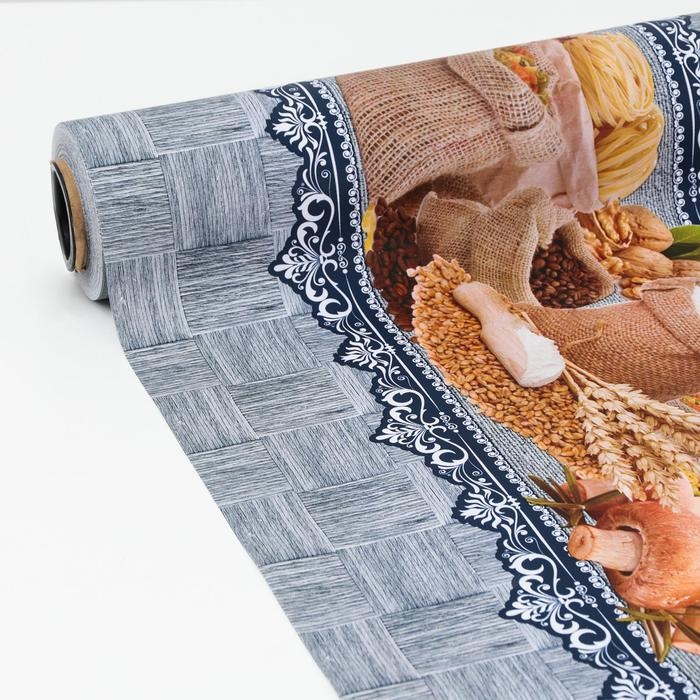 Клеёнка на стол на тканевой основе «Урожай», ширина 137 см, рулон 20 м, толщина 0,22 мм Клеёнка на стол на тканевой основе «Урожай», ширина 137 см, рулон 20 м, толщина 0,22 мм