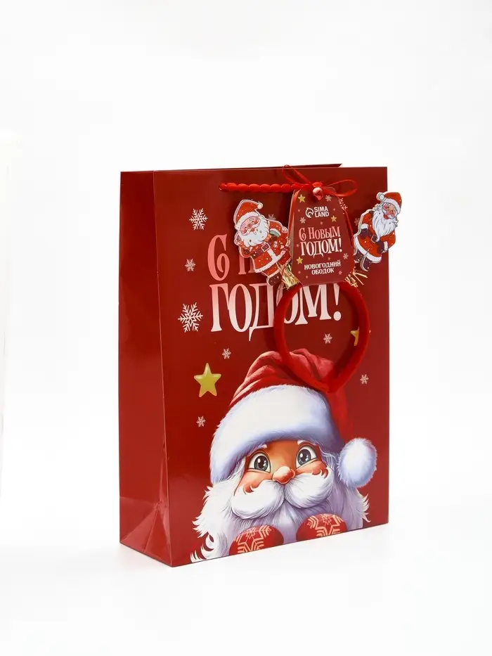 Пакет подарочный «Новогодняя сказка», с ободком, 31 × 11 × 40 см Пакет подарочный «Новогодняя сказка», с ободком, 31 × 11 × 40 см