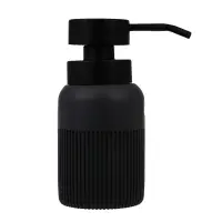 Диспенсер для жидкого мыла тм VETTA Модена, 230мл, полирезин, серый, 7x7x15см