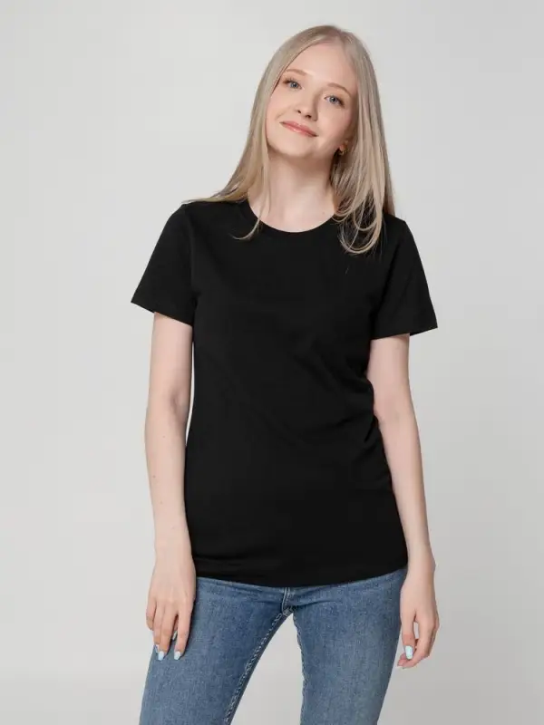 Футболка женская T-bolka Lady, черная, размер S
